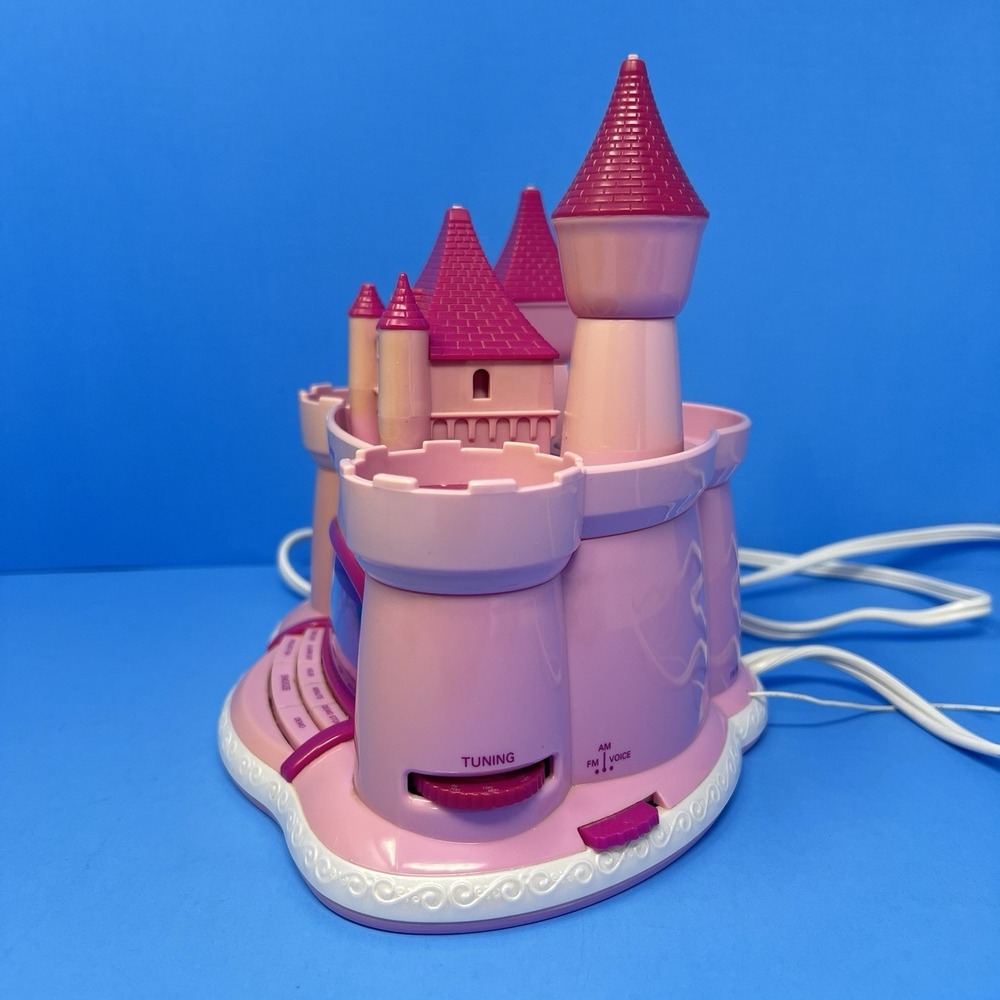 Disney Princess Castle Pink Alarm Clock Radio AM FM Music Kids Room Decor Tested - Picture 11 of 16